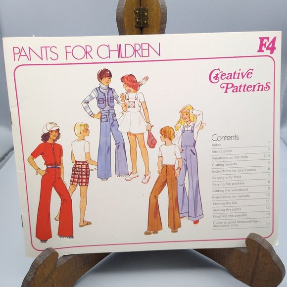 Vintage Sewing Creative Pattern F4 Pants for Children with Instruction Book 1970 - Picture 2 of 2